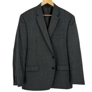 Lauren Ralph Lauren Mens Sportcoat Suit Jacket Blazer 2 button gray wool Stretch